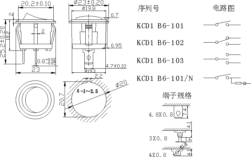 KCD1 B6-101/N: tech img